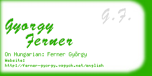 gyorgy ferner business card